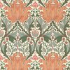 Morris &amp; Co Morris and Friends Wallpapers Helena Peach Teal 217361