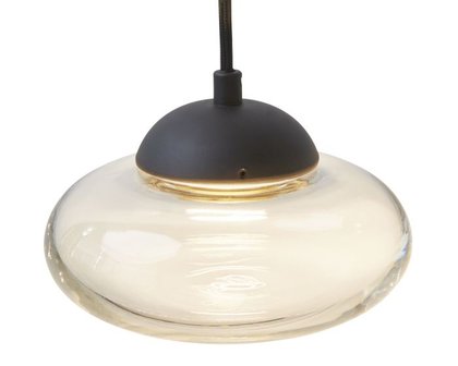 Frezoli Lighting hanglamp Vetroso 1 flat Mat zwart L.303.1.600