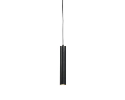 Frezoli Lighting hanglamp Tubino 1 buis Zwart/bruine finish L.222.1.150