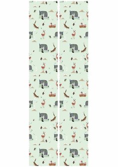 Fiep Westendorp behang Forest Animals, Groen, 97.4 x 280 cm