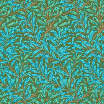 Morris &amp; Co Willow Bough Olive Turqoise 216952