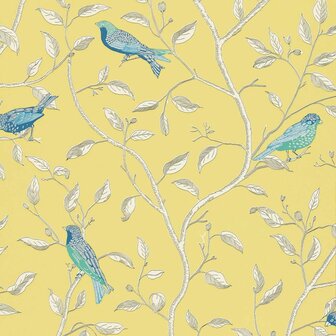 Sanderson Finches Yellow DOPWFI101
