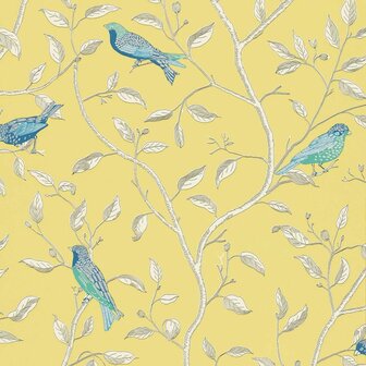 Sanderson Finches Yellow DOPWFI101