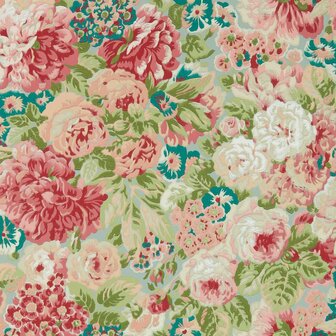 Sanderson Rose &amp; Peony Blue Clay 217029