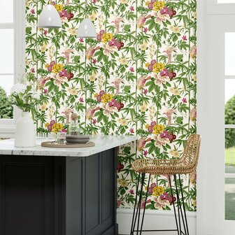 Sanderson Bamboo Birds Scallion Green 217130