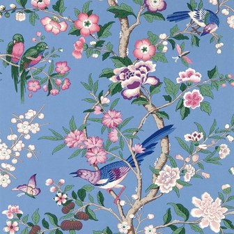 Sanderson Watergarden Chinoiserie Hall Blue Berry Purple 2171113