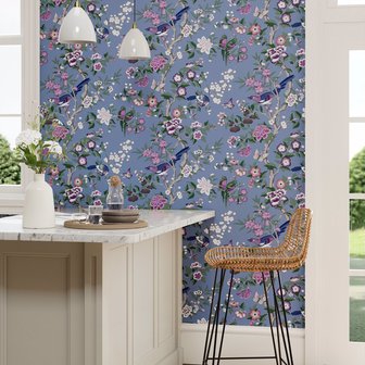 Sanderson Watergarden Chinoiserie Hall Blue Berry Purple 2171113