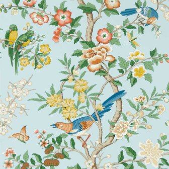 Sanderson Watergarden Chinoiserie Hall Dawn Blue /Persimmon 217112