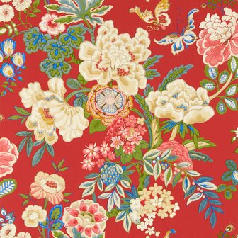 Sanderson Watergarden Emperor Peony Cinnabar Red 217119