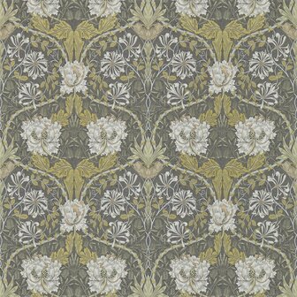 Morris &amp; Co Honeysuckle &amp; Tulip Charcoal Gold 216827