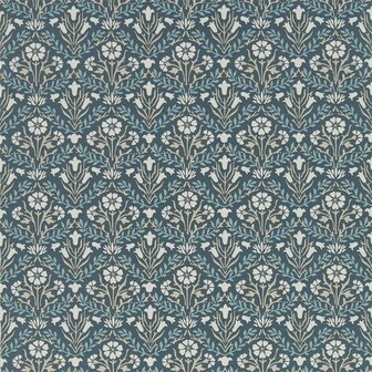 Morris &amp; Co Bellflowers Indigo/Linen 216436