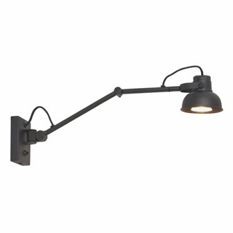 Frezoli Lighting wandlamp Mazz + knikarm Mat zwart L.848.1.600