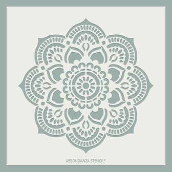 Sjabloon Mandala Gratitude 30 x 30 cm doorsnede 26 cm