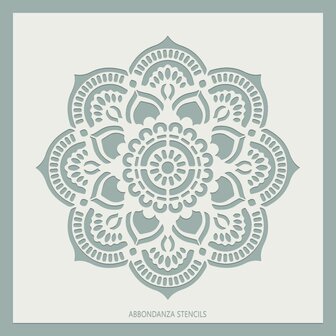 Sjabloon Mandala Gratitude 30 x 30 cm doorsnede 26 cm