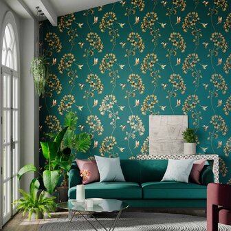 Harlequin Amazilia Teal Gold 112604