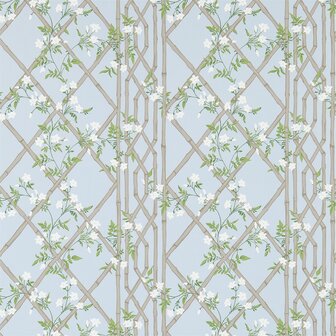 Zoffany Woodville Jasmine Lattice Sky 311332