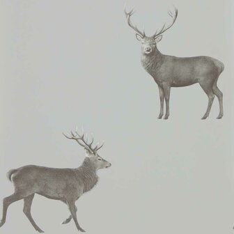 Sanderson Evesham Deer Silver Grey 216619