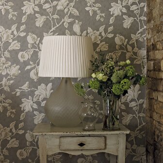 Sanderson Arboretum Wallpapers Magnolia &amp; Pomegranate Silver Linen 215722