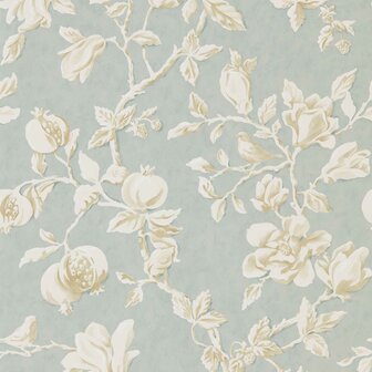 Sanderson Arboretum Wallpapers Magnolia &amp; Pomegranate Grey Blue 215724
