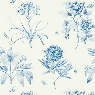 Sanderson One Sixty Etchings Rose China Blue 217052