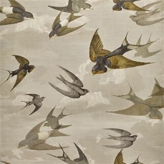 Designers Guild Chimney Swallows Sepia