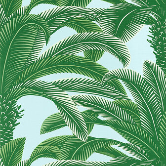 Thibaut Palm Grove Queen Palm Green&amp; Blue  T13908