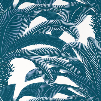 Thibaut Palm Grove Queen Palm Navy T13910