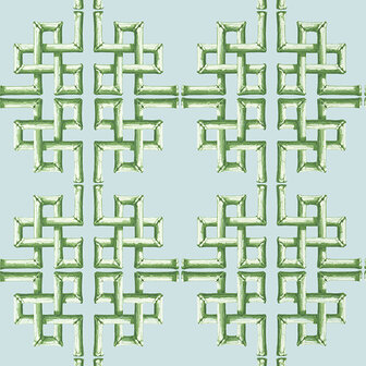 Thibaut Palm Grove Boca Bamboo Green &amp; Blue T13903