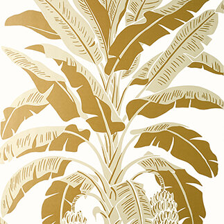 Thibaut Palm Grove Banana Tree Metallic Gold T13919 