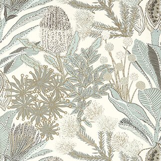 Thibaut Palm Grove Protea Neutral &amp; Spa Blue T13924