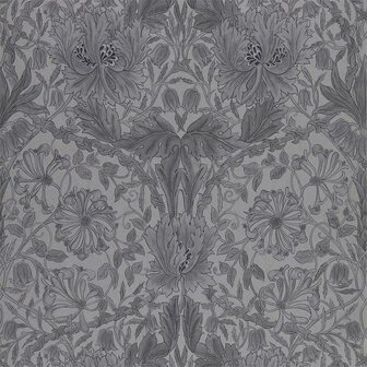 Morris &amp; Co Pure Morris North Wallpapers Honeysuckle &amp; Tulip Black Ink 216523