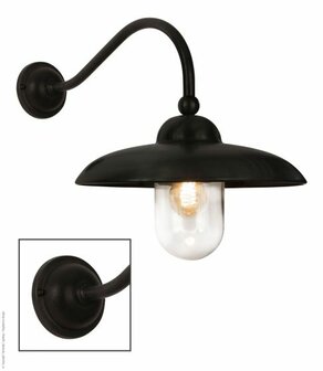 Frezoli Lighting buitenlamp  Lucco Zwart/bruine finish L.735.2.150