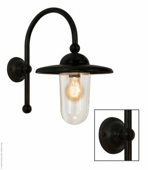 Frezoli Lighting buitenlamp Piavono Zwart/bruine finish L.738.2.150