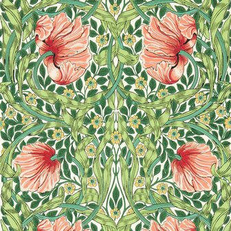 Morris &amp; Co Pimpernel Shamrock-Watermelon 217332