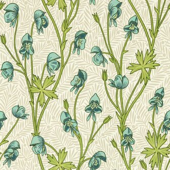 Morris &amp; Co Monkshood Aqua Peashoot 217344