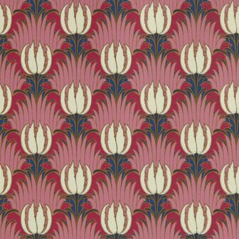 Morris &amp; Co Tulip Bird Amaranth Blush 510030