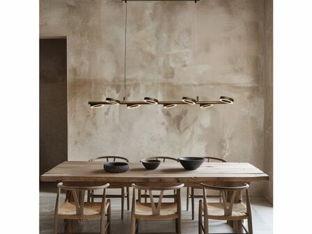 Frezoli Lighting hanglamp Apriro 8 lichts Donker messing 2