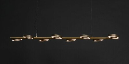 Frezoli Lighting hanglamp Apriro 8 lichts Donker messing 3
