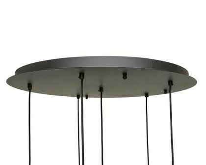 Frezoli Lighting hanglamp Vetroso 6 smoke glass Mat zwart 3