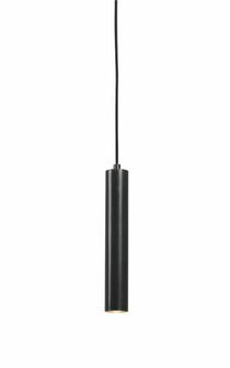 Frezoli Lighting hanglamp Tubino 5 buizen rond Mat zwart met kap zwart/bruine finish #