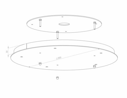 Frezoli Lighting hanglamp Tubino 5 buizen rond Mat zwart met kap zwart/bruine finish 8