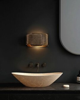 Frezoli Lighting wandlamp Stoine Donker messing 2