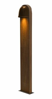 Frezoli Lighting Buitenlamp Murlo op hardhouten paaltje Donker messing 