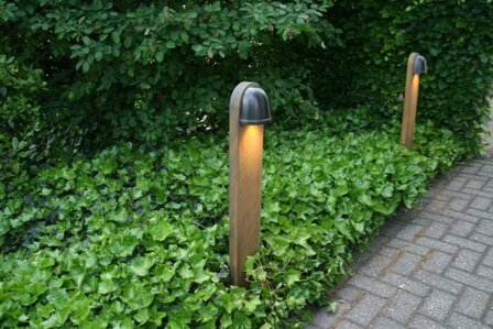 Frezoli Lighting Buitenlamp Murlo op paaltje Zwart/bruine finish 2