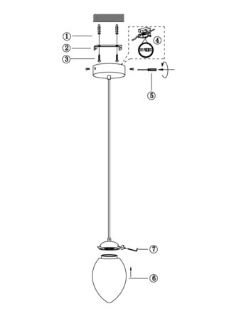 Frezoli Lighting hanglamp Vetroso 1 drop  Mat zwart L.301.10.600