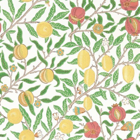 Morris & Co Fruit Leaf Green Madder 217086
