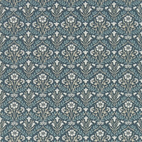 Morris & Co Bellflowers Indigo/Linen 216436