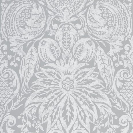 Zoffany Darnley Mitford Damask 312864 Empire Grey