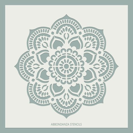 Sjabloon Mandala Gratitude 30 x 30 cm doorsnede 26 cm