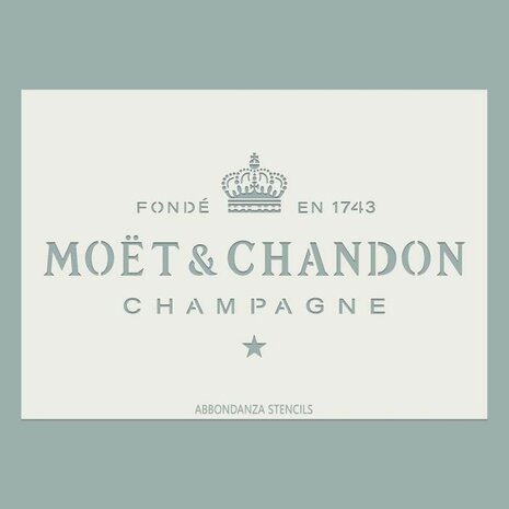 Sjabloon Moët et Chandon formaat afbeelding: 38 x18,5 cm